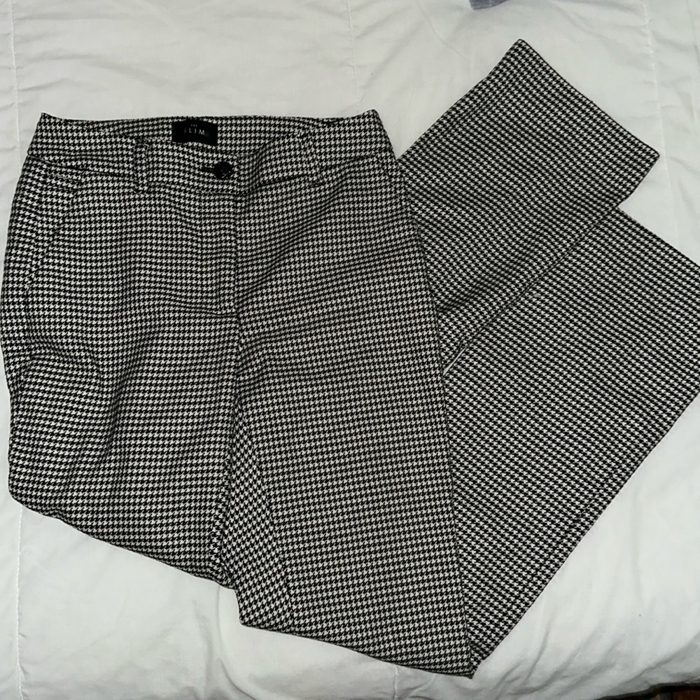Black and white dress pant